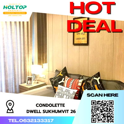 คอนโดให้เช่า : #S3403 ให้เช่า Condolette Dwell Sukhumvit