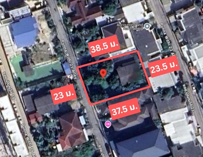 ขาย ที่ดิน 215 ตรว. ซ.สุขุมวิท 101 (ปุณณวิถี) แปลงสวยสี่เหลี่ยม ถมแล้ว ห่าง BTS เพียง 800 ม.