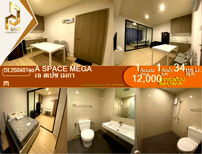 Condos for rent ikea bangna : DL25040140 Condo for rent, A space mega near -, ready to move in, call urgently 0614453194 LineID @162cjixi