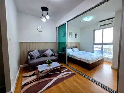 Condos for rent : For Rent  A Space Me Bangna fully furnished good view high zone