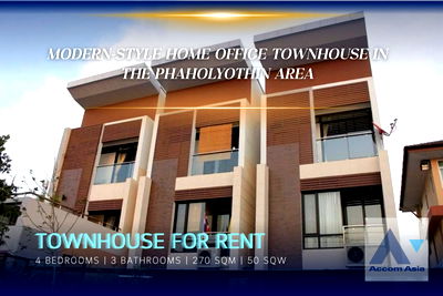 Townhouses for rent Royal Thai Army Nursing College : 🔼🔽 AccomA 📩 Modern-style home office in a central location for rent, near BTS (AA39135)