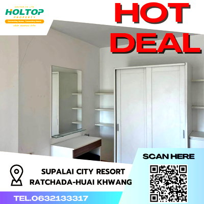 Condos for rent : #S3478 For Rent Supalai City Resort Ratchada-Huaikwang