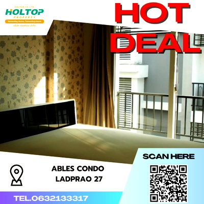 คอนโดให้เช่า : #S3494 ให้เช่า Ables Condo Ladprao 27