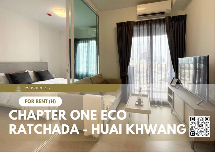 ให้เช่า 📍 Chapter One Eco Ratchada - Huai Khwang 📍 เฟอร์นิเจอร์ และ เครื่องใช้ไฟฟ้าครบ ใกล้ MRT ห้วยขวาง