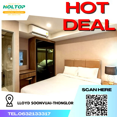 คอนโดให้เช่า : #R3661 ให้เช่าคอนโด LLoyd Soonvijai-Thonglor