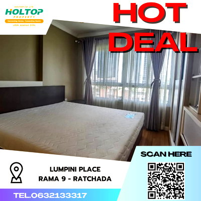 คอนโดให้เช่า : #S3534 ให้เช่า Lumpini Place Rama 9-Ratchada