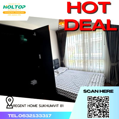 คอนโดให้เช่า : #K482 ให้เช่า Regent Home Sukhumvit 81 ราคาดี ตกแต่งใหม่