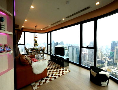Condos for rent : Ashton Asoke - Stylish 3 Bedroom Condo on High Floor - BR9241CD