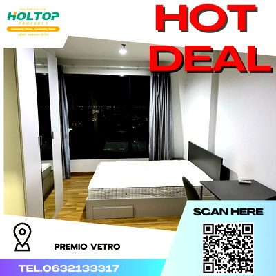 คอนโดให้เช่า : #R3696 ให้เช่าคอนโด  Premio Vetro