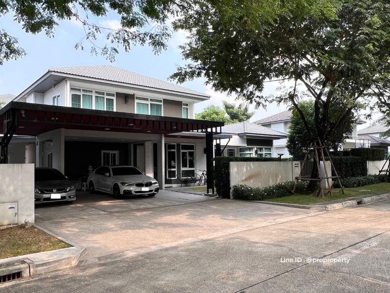 ขายบ้านเดี่ยว : ขายบ้านเดี่ยว ทำเลดีที่สุดในโครงการ มัณฑนา วงแหวน-บางบอน (Mantana Wongwaen-Bangbon) ที่จอดรถ 6 คัน สภาพใหม่มาก บิวท์อินพรีเมี่ยมทั้งหลัง พร้อมอยู่