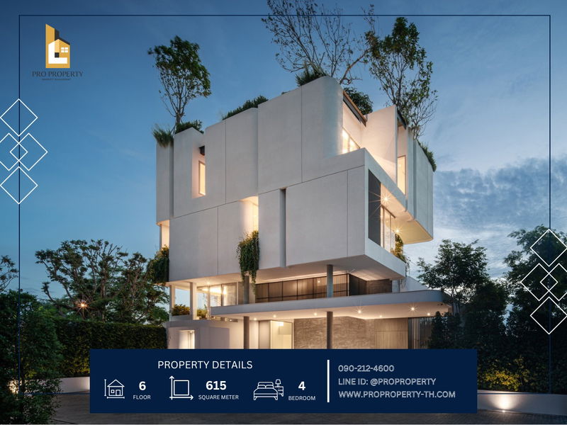 Houses for sale : For sale, luxury single house ARQ10 (Rama 9-Krungthep Kreetha) 6-storey single house with elevator