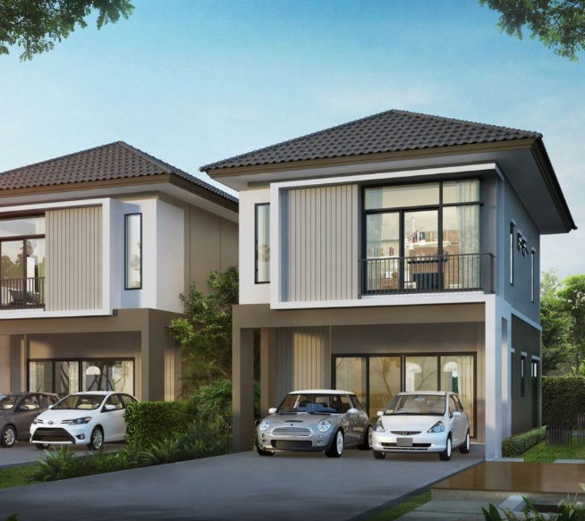 ขายบ้านแฝด : พาทิโอ บางนา - วงแหวน บ้านแฝดฟังก์ชั่นบ้านเดี่ยว ทำเลดีติดถนน