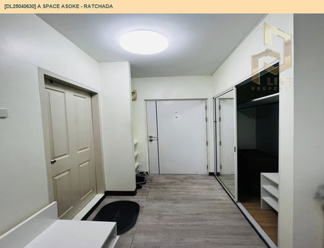 DL25040630 Condo for rent, A Space Asoke - Ratchada near MRT พระราม 9, ready to move in, call urgently 0638692663 LineID @655ebbvc