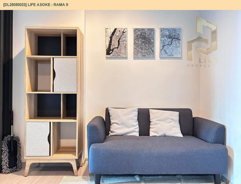 DL25050023 Condo for rent, Life Asoke - Rama 9 near MRT พระราม 9, ready to move in, call urgently 0638692663 LineID @534wlwof