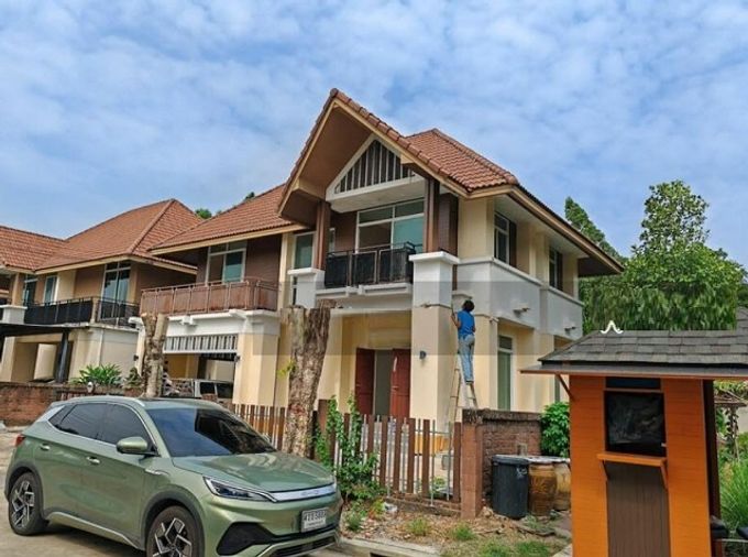 For rent 2-storey mansion Pool Villa 76 sqwa Rama9 Krungthep Kreetha APL LatKrabang 2km. newl