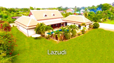 Land for sale Pattaya Sai 2 : 3 and a Half Rai | Land Plot with 2 Villas in Mabprachan