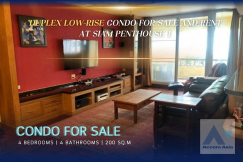 🔼🔽 AccomA 📩 Duplex low rise condo for sale and rent at Siam Penthouse 1 (AA38926)
