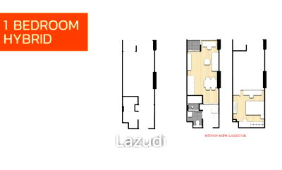 ขายคอนโด : 1 ห้องนอนไฮบริด 1 ห้องน้ำ 45 ตร.ม. คัลเจอร์ ทองหล่อ