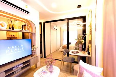 ขายคอนโด : (Owner post) ขายดาวน์คอนโด Origin place Taopoon interchange ห้อง Simplex 1bed เลี้ยงสัตว์ได้ 