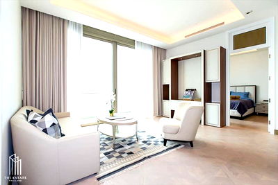 คอนโดให้เช่า : For RENT *The Residences At Mandarin Oriental Bangkok ชั้นสูง 20+ ทิศใต้ วิวแม่น้ำเจ้าพระยาดีสุดๆ แต่งครบพร้อมอยู่ @195,000 Baht