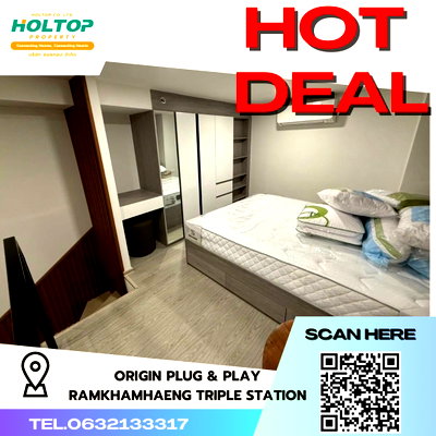 Condos for rent : #R3981  Condo for rent Origin Plug & Play Ramkhamhaeng Triple Station 