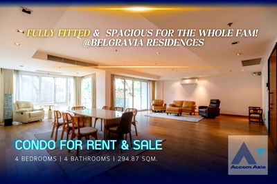 ขายคอนโด : 🔼🔽 AccomA 📩 Fully Fitted & Truly Pet-Friendly! Spacious for the whole fam! @Belgravia Residences (AA16289)