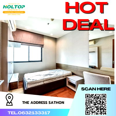 เช่าคอนโด BTS เซนต์หลุยส์ : #R4136  ให้เช่าคอนโด The Address Sathon