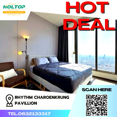 คอนโดให้เช่า : #Z408 ให้เช่าคอนโด Rhythm Charoenkrung Pavillion