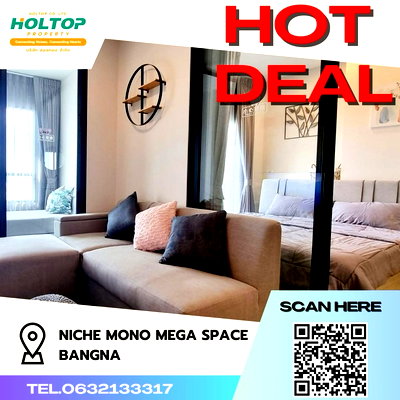 คอนโดให้เช่า : #Z427 ให้เช่า Niche Mono Mega Space Bangna