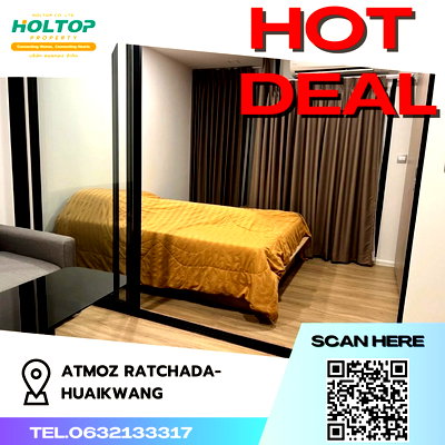 คอนโดให้เช่า : #Z436 ให้เช่าคอนโด Atmoz Ratchada-Huaikwang 