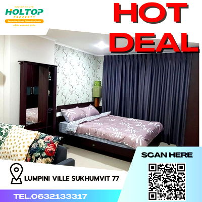 Condos for rent BTS On Nut : #R4221 Condo for rent Lumpini Ville Sukhumvit 77