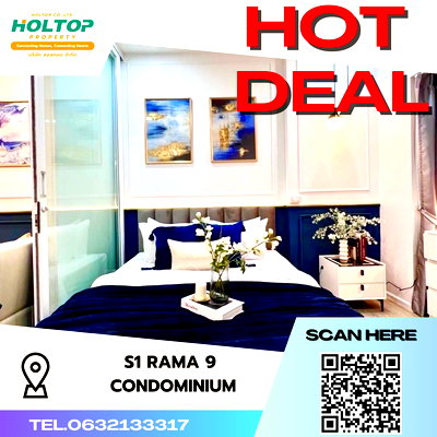 คอนโดให้เช่า : #S3764 ให้เช่า S1 Rama9 Condominium