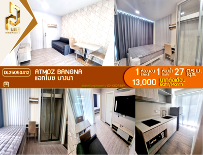 Condos for rent ikea bangna : DL25050412 Condo for rent, Atmoz Tropicana Bangna near -, ready to move in, call urgently 0653619502 LineID @897iyzll