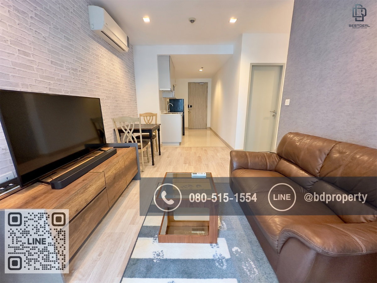 Bestdeal ให้เช่าด่วน!!!ราคา 28,000/เดือนเท่านั้น  2 ห้องนอน 55 sqm. เฟอร์นิเจอร์และเครื่องใช้ไฟฟ้าครบพร้อมเข้าอยู่ ใกล้MRT และ เซ็นทรัลพระราม 9 