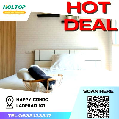 เช่าคอนโด ถนนโพธิ์แก้ว : #Z516 ให้เช่า Happy condo ladprao 101