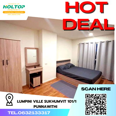 คอนโดให้เช่า : #R4239 ให้เช่าคอนโด Lumpini Ville Sukhumvit 101/1 - Punnawithi 