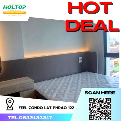 Condos for rent MRT Lat Phrao 101  : #R4241 Condo for rent Feel Condo Lat Phrao 122