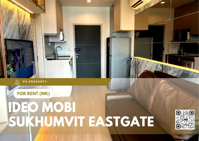 Condos for rent BTS Bearing : For rent 📍 IDEO Mobi Sukhumvit Eastgate 📍 Fully furnished and equipped with electrical appliances, near BTS Bangna