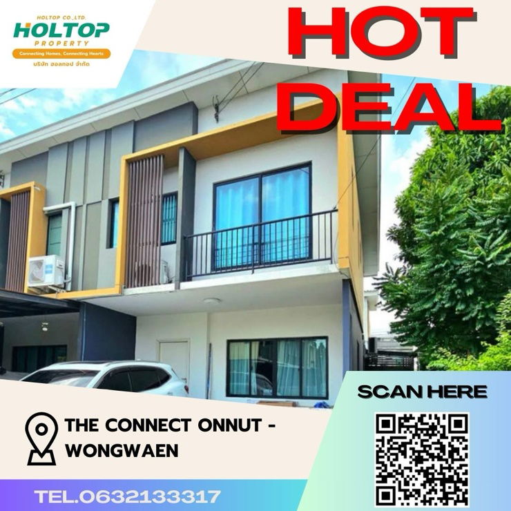 ทาวน์โฮมให้เช่า : #Z566 ให้เช่าบ้าน The Connect Onnut - Wongwaen