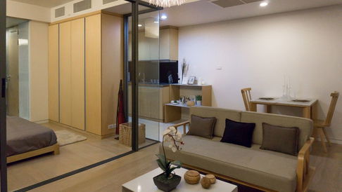 1 Bed 1 Bath with Bathtub Good Location Shuttle bus to BTS Phrom Phong / For Rent-Siamese Gioia