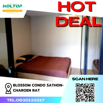 คอนโดให้เช่า : #Z606  ให้เช่าคอนโด Blossom Condo Sathon-Charoen Rat 