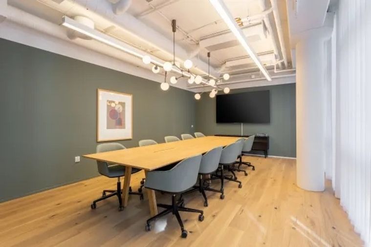 Serviced office for rent at The Office Plus  in the city of Chiang Mai. The office with an open-air façade offers clear views into a dynamic workspace