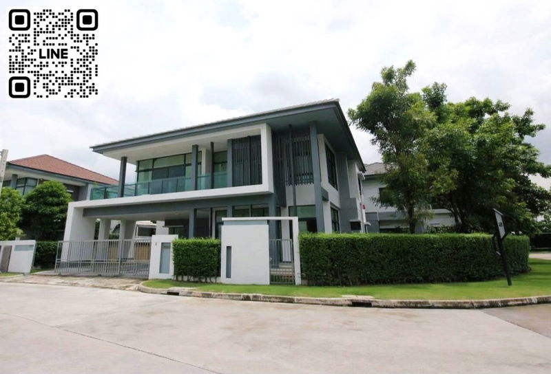 ขายบ้านเดี่ยว : 📲Line ID @556ryccg 🏡บ้านมุม หลังใหญ่ 321ตรม 100ตรว 5ห้องนอน+ห้องแม่บ้าน เศรษฐสิริ ศรีนครินทร์ - พระราม9 ใกล้โรงเรียนนานาชาติและสนามกอล์ฟ