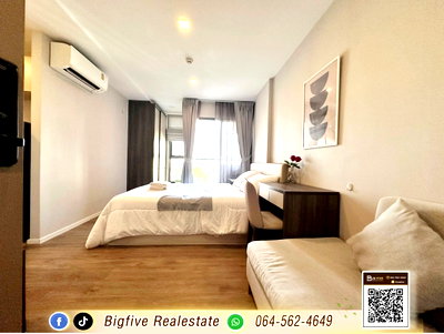 Condos for rent : A68-047 Condo for rent THE NEST Sukhumvit 64 with washing machine, corner room, near BTS Punnawithi and BTS Udomsuk, morning sun, beautiful view ✨