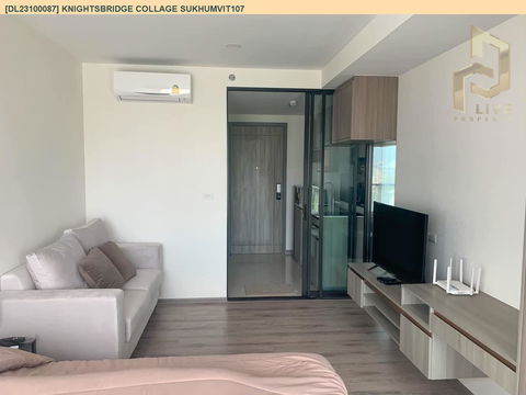 DL23100087 Condo for rent, KNIGHTSBRIDGE COLLAGE SUKHUMVIT107 near BTS Bearing, ready to move in, call urgently 0638692663 LineID @897iyzll