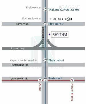 🚩 ให้เช่าคอนโด ริทึ่ม อโศก อาคาร 1 ชั้น 28 สตูดิโอ ขนาด 23.00 ตรม ใกล้ เซ็นทรัล พระราม 9