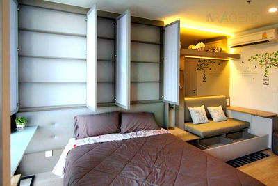 Condos for rent Huai Khwang : 🚩Best room!🚩 For rent Noble Revolve Ratchada STUDIO 12th floor near MRT Cultural Center.
