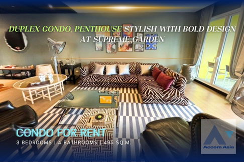 🔼🔽 AccomA 📩 Stylish condominium with bold design and private corner in Sathorn (AA41233) 