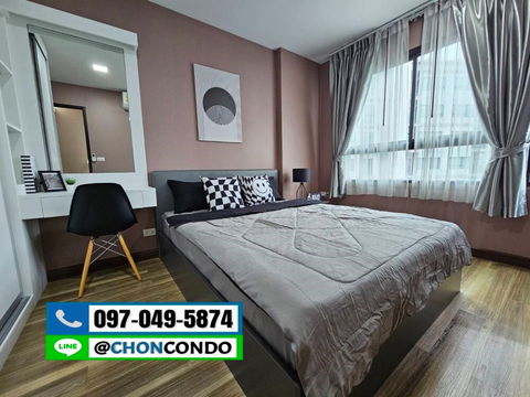 Harmonest  บางแสน ชั้น4 ตึกC ---------ห้องสวย+วิวสระ--------Tel 097-049-5874 (Line: @choncondo มี@ด้วย)