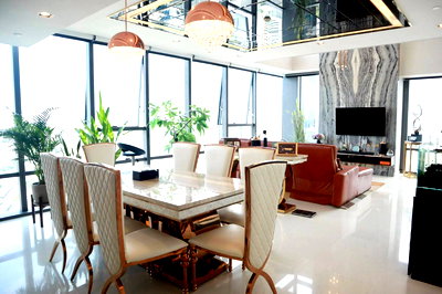 คอนโดให้เช่า : ให้เช่าคอนโดThe bangkok sathorn 1 ห้องนอน 2 ห้องน้ำ ดูเพล็กซ์ชั้น41-42 